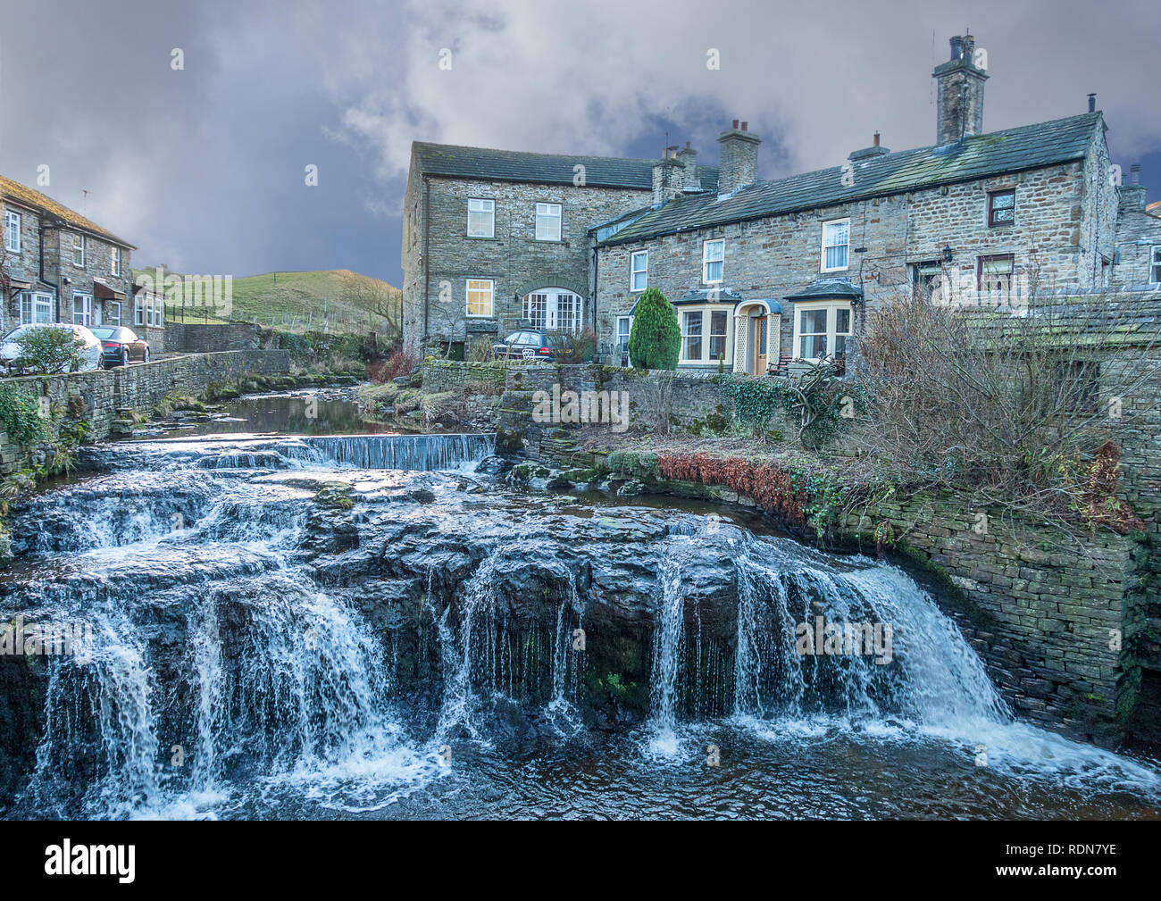 Hawes Gayle Beck dans le Yorkshire Dales Banque D'Images