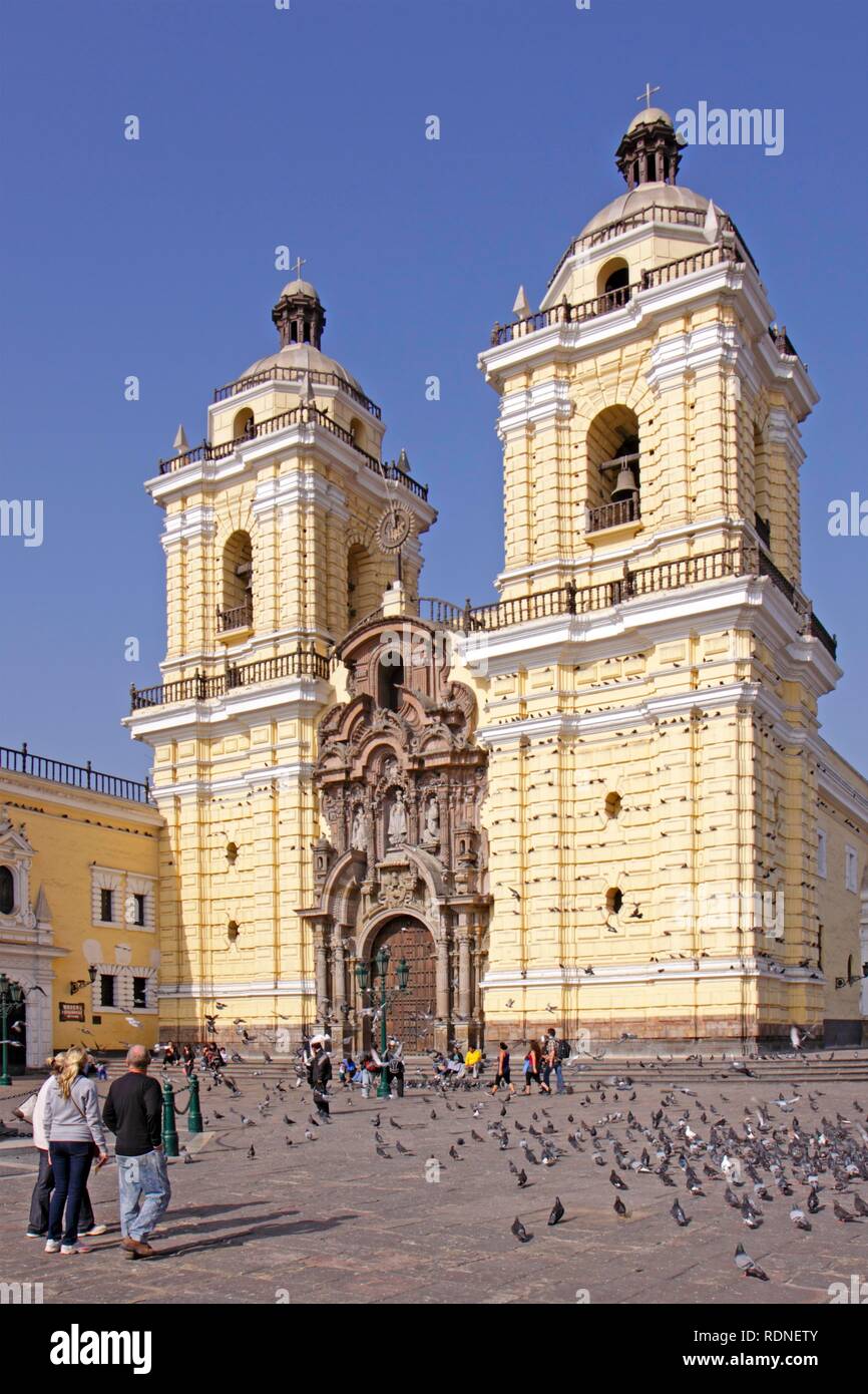 Monastère de San Francisco, Lima, Pérou, Amérique du Sud Banque D'Images