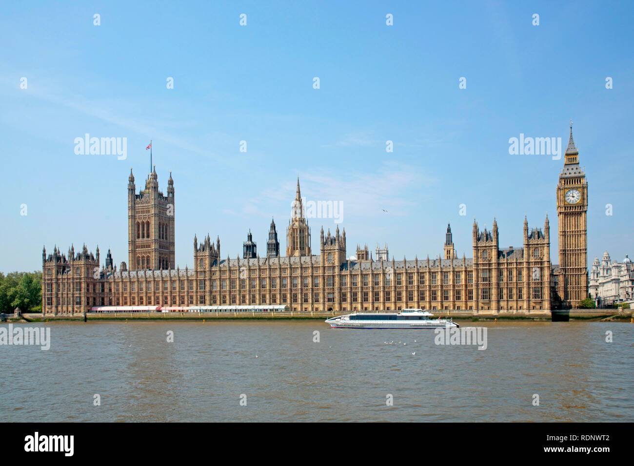 Big Ben et des chambres du Parlement, Londres, Angleterre, Grande-Bretagne, Europe Banque D'Images