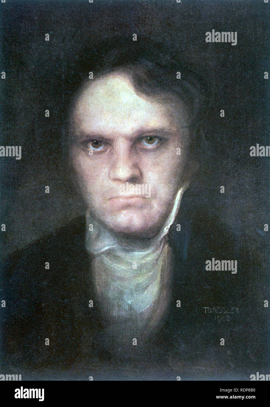 LUDWIG van Beethoven (1770-1827) compositeur allemand. Un portrait imaginaire du 1902. Banque D'Images