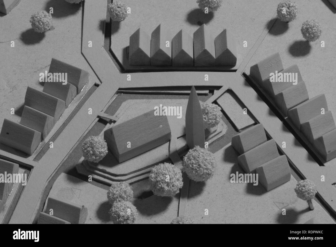 Ville-jardin modèle Plan de développement Banque D'Images