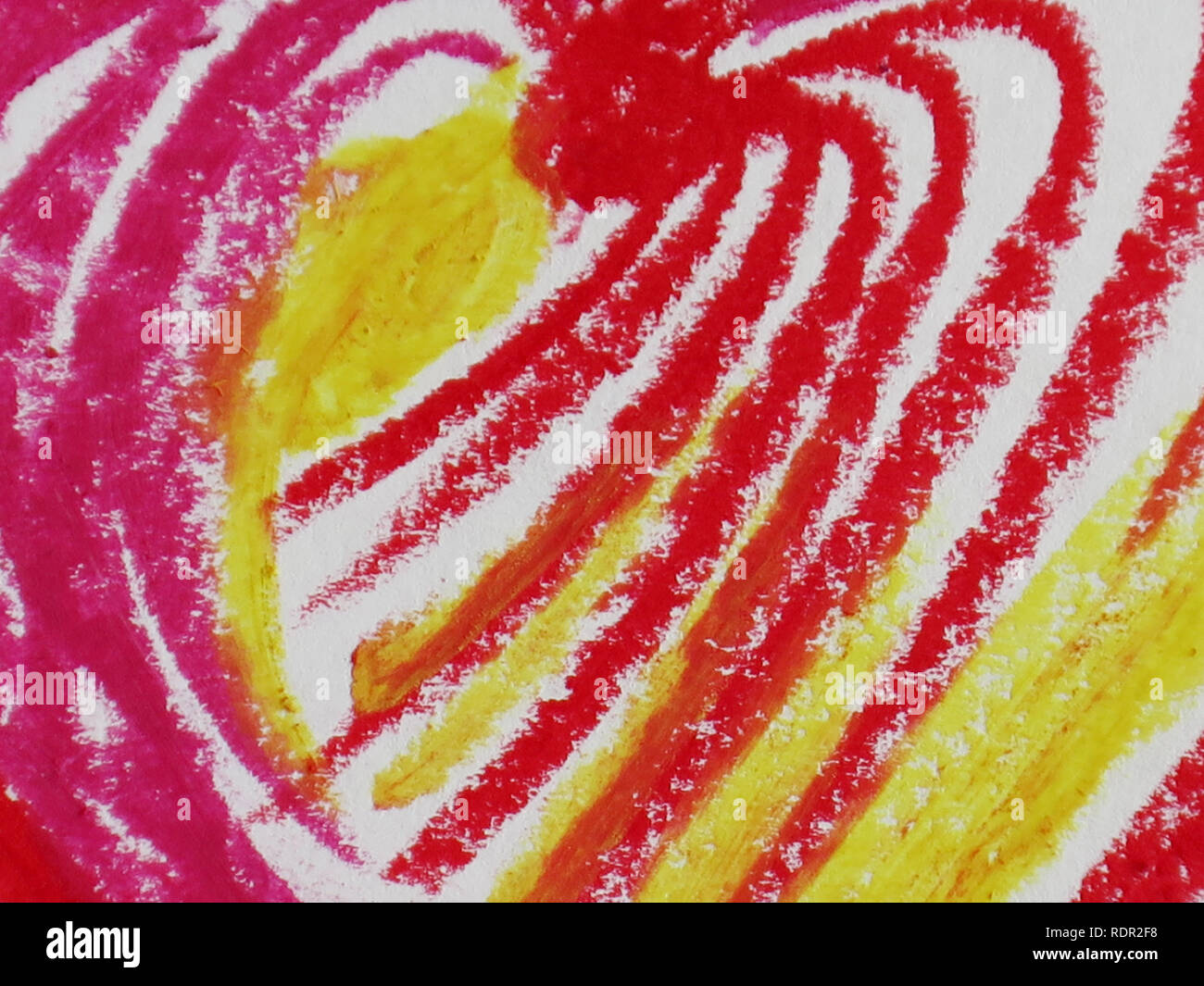 Colorful abstract dessin d'enfant sur fond blanc Banque D'Images