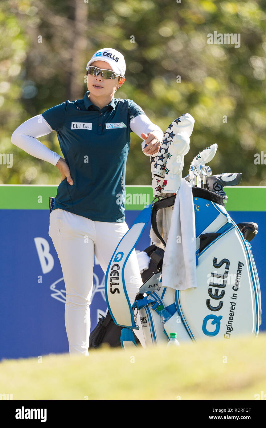 Lake Buena Vista, FL, USA. 18 janvier, 2019. Eun-Hee Ji de Corée du Sud au cours du deuxième round Diamond Resorts Tournoi des Champions organisée à Tranquilo Golf Course at Four Seasons Golf and Sports Club à Orlando Lake Buena Vista, Floride : csm Crédit/Alamy Live News Banque D'Images