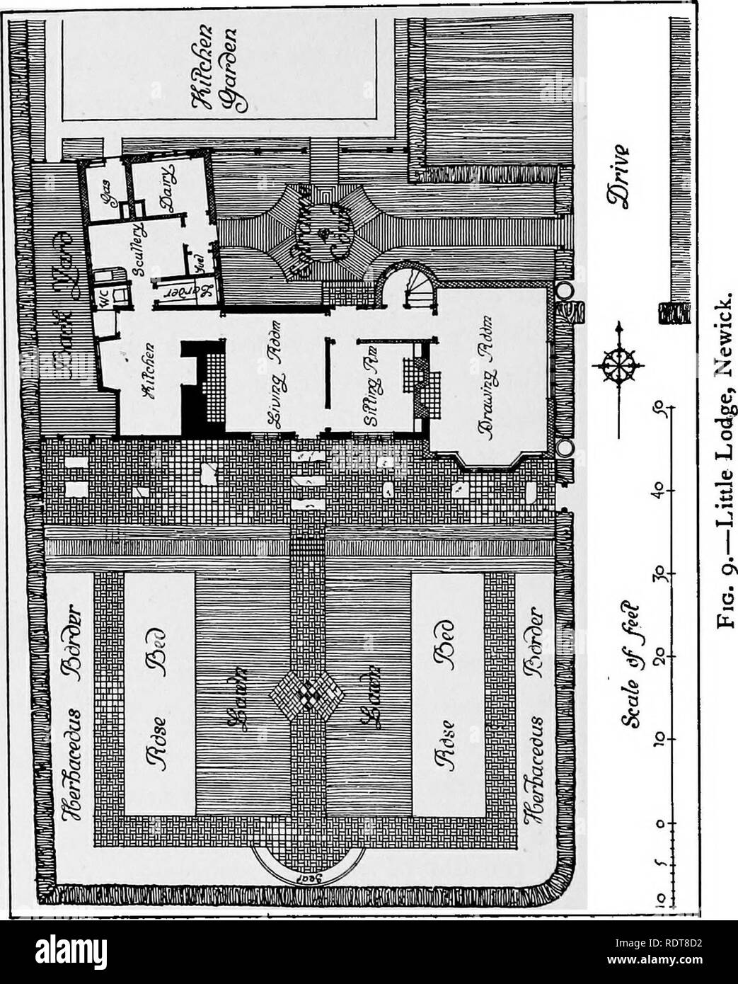 . Jardins dans les décisions. L'architecture de paysage ; jardins ; Paysage jardinage. . Veuillez noter que ces images sont extraites de la page numérisée des images qui peuvent avoir été retouchées numériquement pour plus de lisibilité - coloration et l'aspect de ces illustrations ne peut pas parfaitement ressembler à l'œuvre originale.. Godfrey, Walter, 1881- Hindes. [London] B. T., Batsford Ltd Banque D'Images