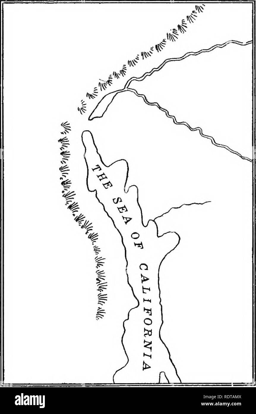 . Le lac Salton ; une étude de la géographie, de la géologie, de la floristique, et l'écologie d'un bassin du désert. Caractéristiques GÉOGRAPHIQUES DE LA CAHUILLA BASSIN. 15 Son exploration a été exploitée par bateau et prolongé jusqu'à une certaine distance le Colorado. Les marques au crayon sur la gamme de carte d'origine indique que son chef de station d'observation a été à l'extrémité sud de l'Angel Island, et son étude est principalement un un marine et côtière. À un certain moment après le voyage des Pères Kino et Consag, certains autres explorer ou explorateurs doivent avoir pénétré la région, et le résultat de ce travail est d'être vu l'emb Banque D'Images