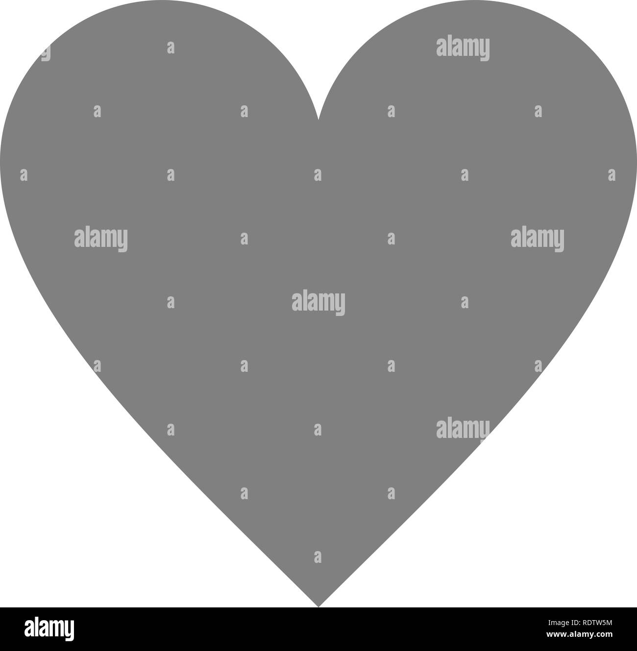 L'icône du symbole du cœur - gris moyen simple, isolée - vector illustration Illustration de Vecteur
