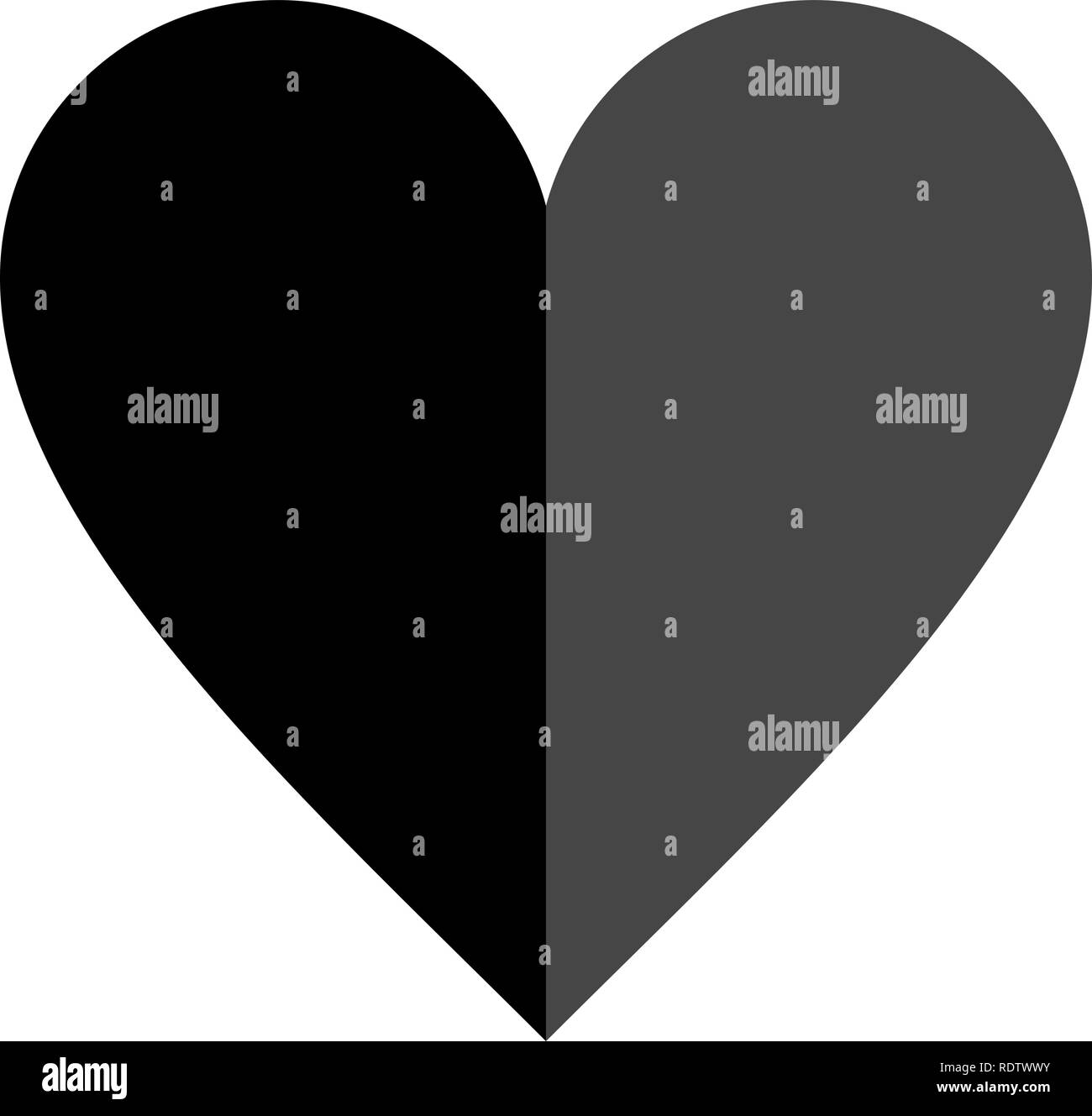 L'icône du symbole du cœur - simple noir, isolé - vector illustration Illustration de Vecteur