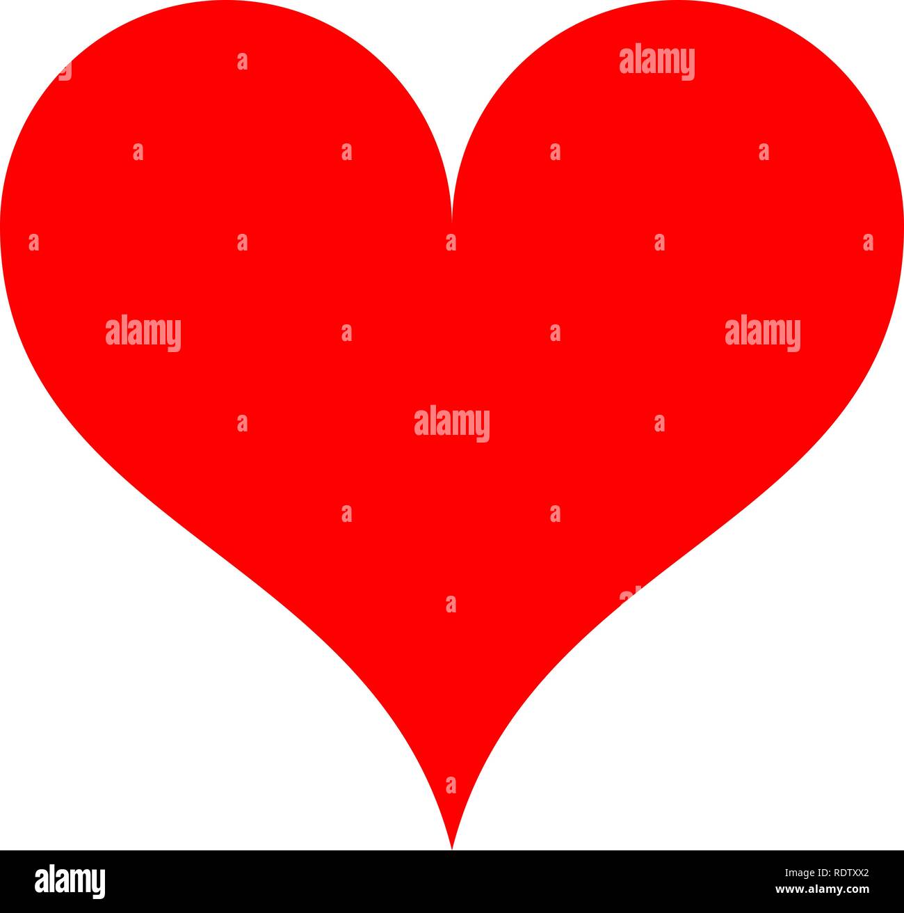 L'icône du symbole du cœur - red simple, isolée - vector illustration Illustration de Vecteur