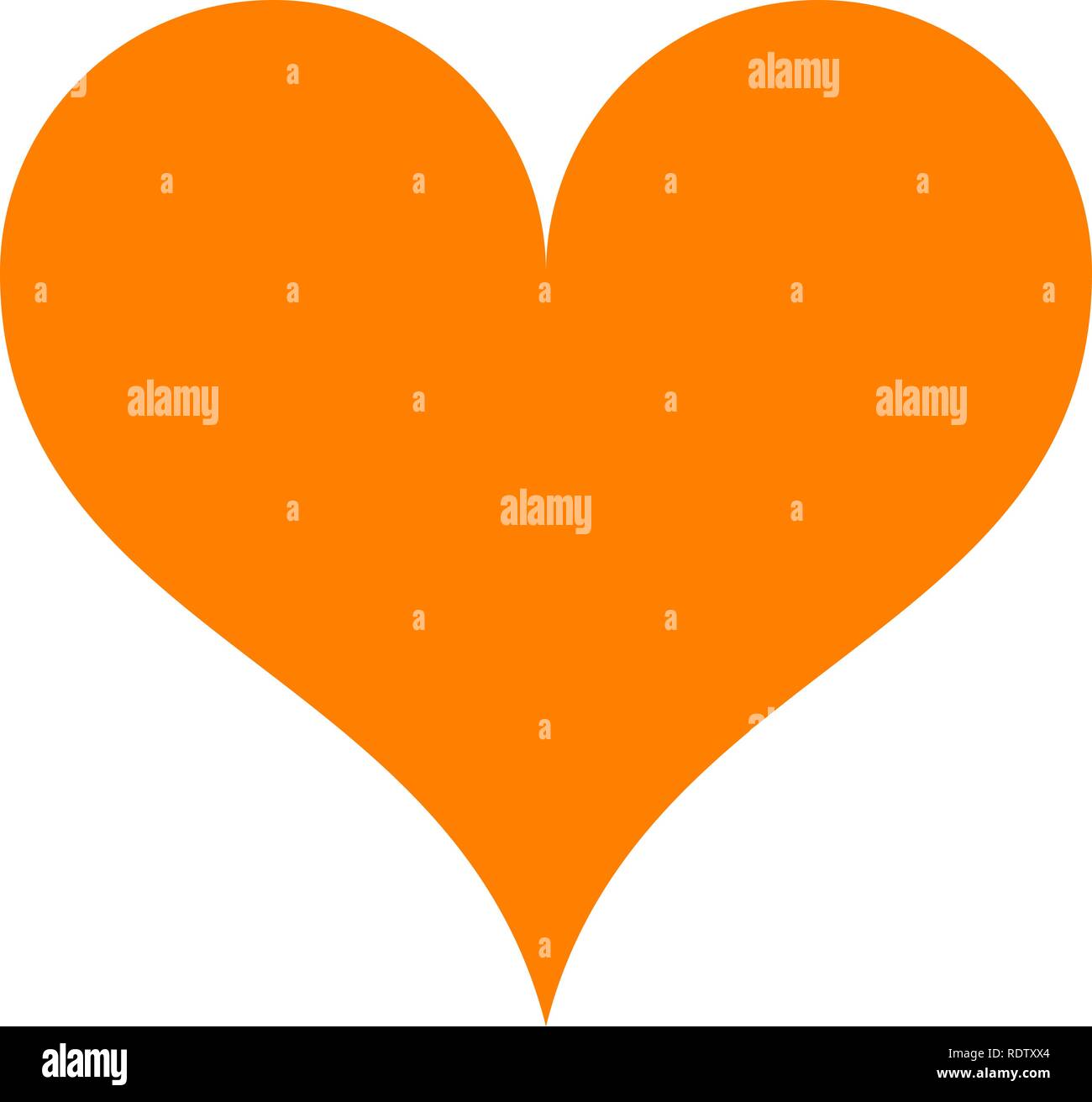 L'icône du symbole du cœur - orange simple, isolée - vector illustration Illustration de Vecteur