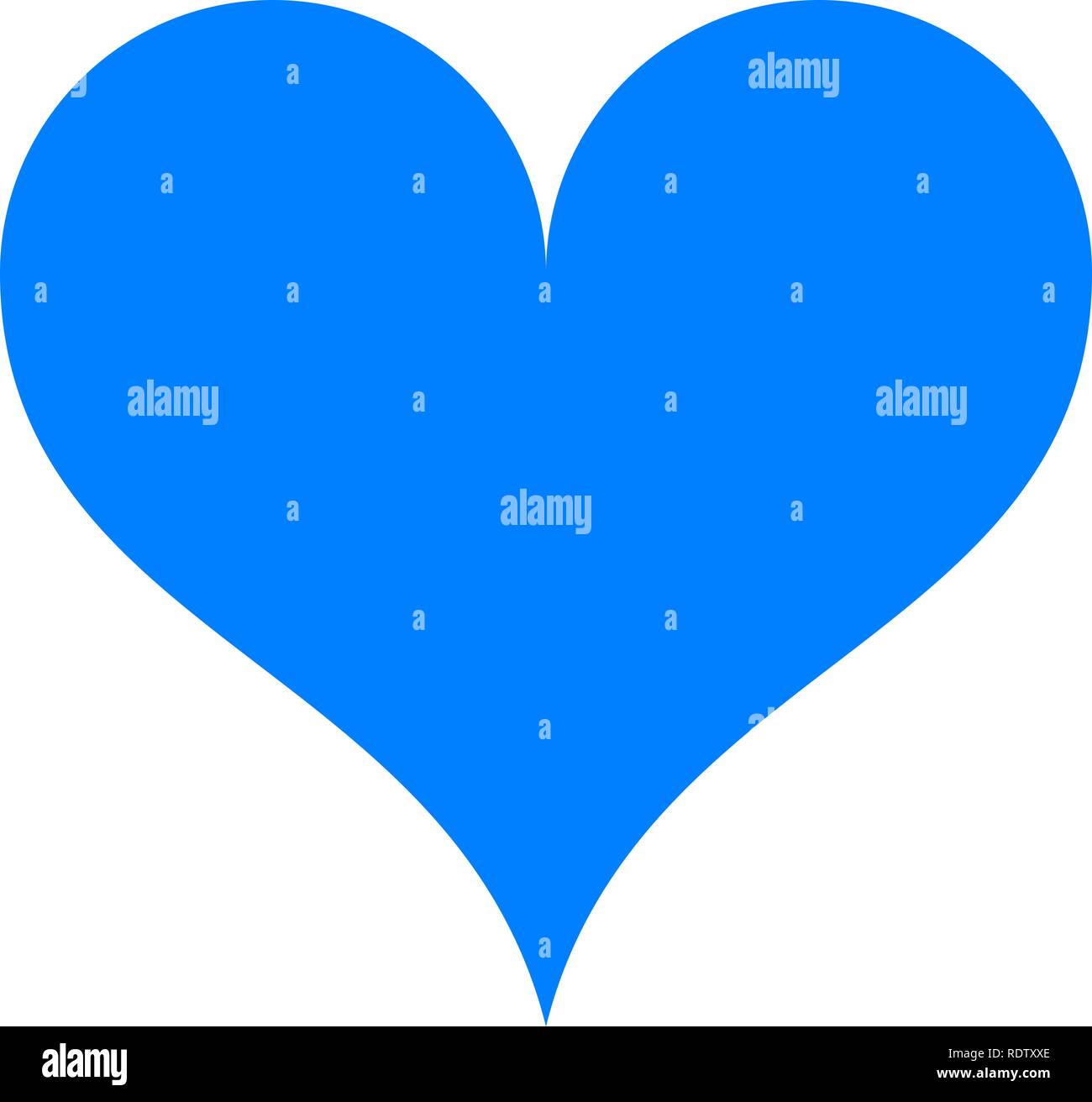 L'icône du symbole du cœur - blue simple, isolée - vector illustration Illustration de Vecteur