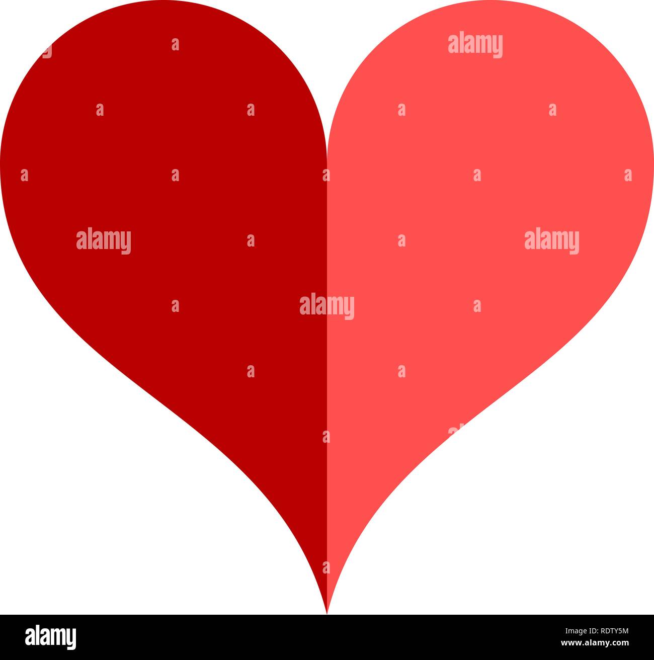 L'icône du symbole du cœur - red simple, isolée - vector illustration Illustration de Vecteur