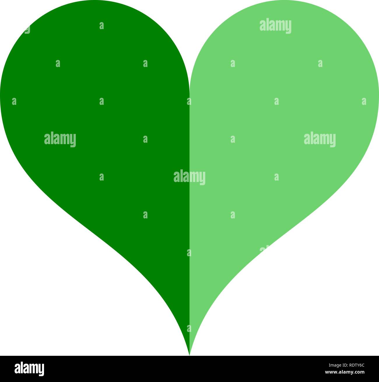 L'icône du symbole du cœur - green simple, isolée - vector illustration Illustration de Vecteur