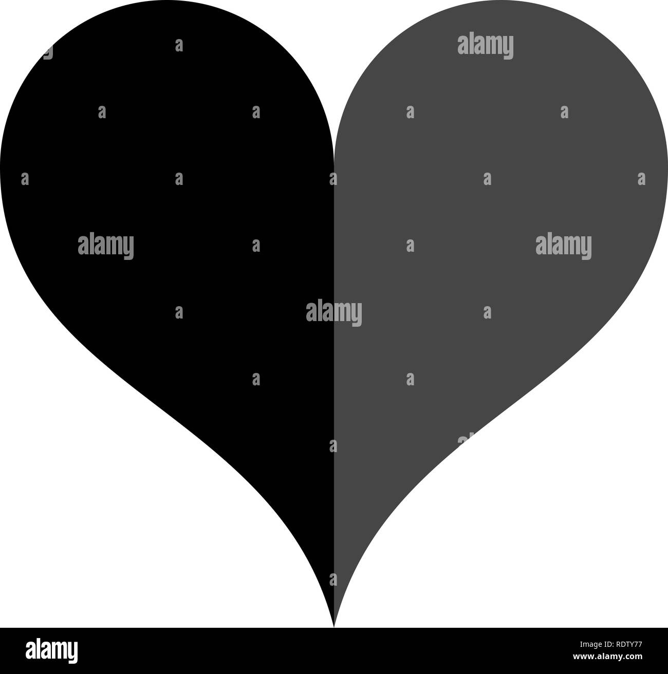 L'icône du symbole du cœur - simple noir, isolé - vector illustration Illustration de Vecteur