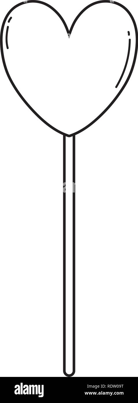 Ballon en forme de coeur partie Illustration de Vecteur