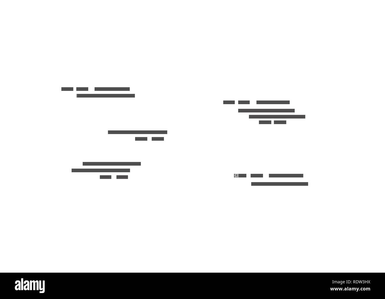 Vitesse ensemble isolé. Effet de mouvement pour votre conception. Les lignes noires sur fond blanc. Vector illustration Illustration de Vecteur