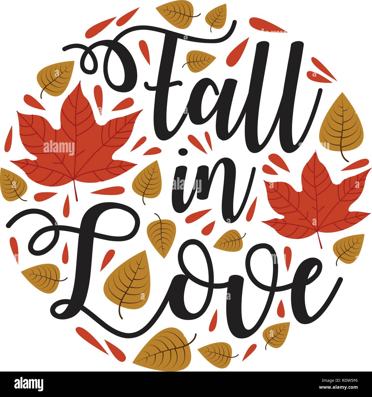 Automne Automne citer et dire, bon pour imprimer Illustration de Vecteur
