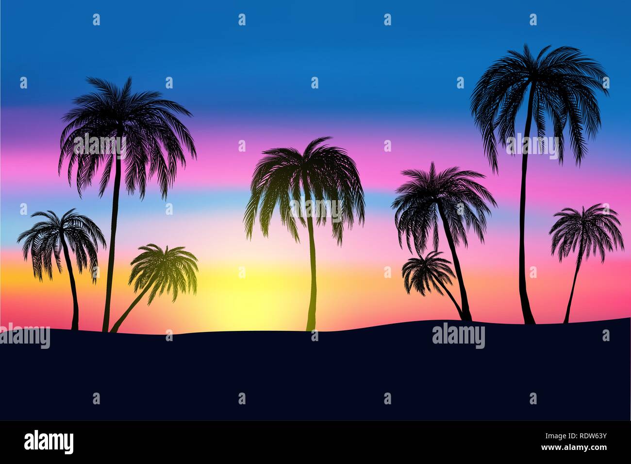 Coucher De Soleil Et Palmiers Tropicaux Avec Fond Paysage Colore Vecteur Illustration Fichier Eps 10 Image Vectorielle Stock Alamy Coucher De Soleil Et Palmiers Tropicaux Avec Fond Paysage Colore Vecteur Illustration Fichier Eps 10 Image Vectorielle Stock Alamy