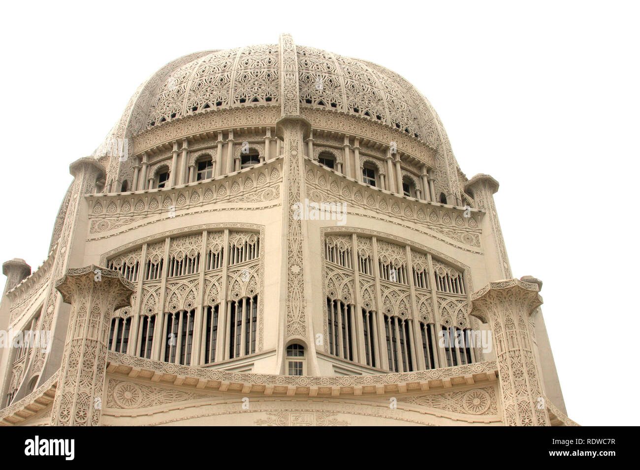 La Maison de culte bahá'íe à Wilmette, il, Etats-Unis Banque D'Images