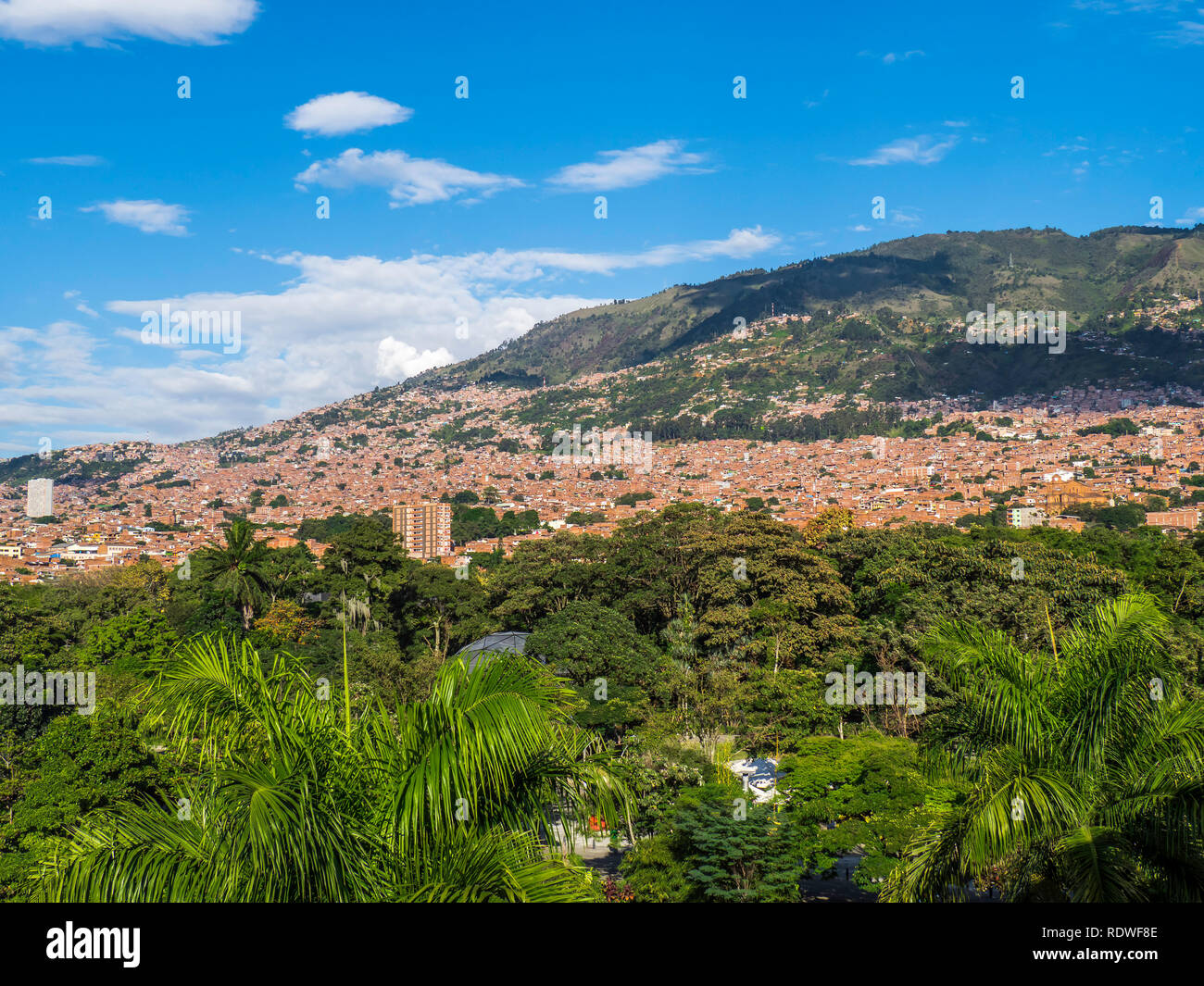 Skyline de Medellin impressionnante vue de Comuna 13 Banque D'Images