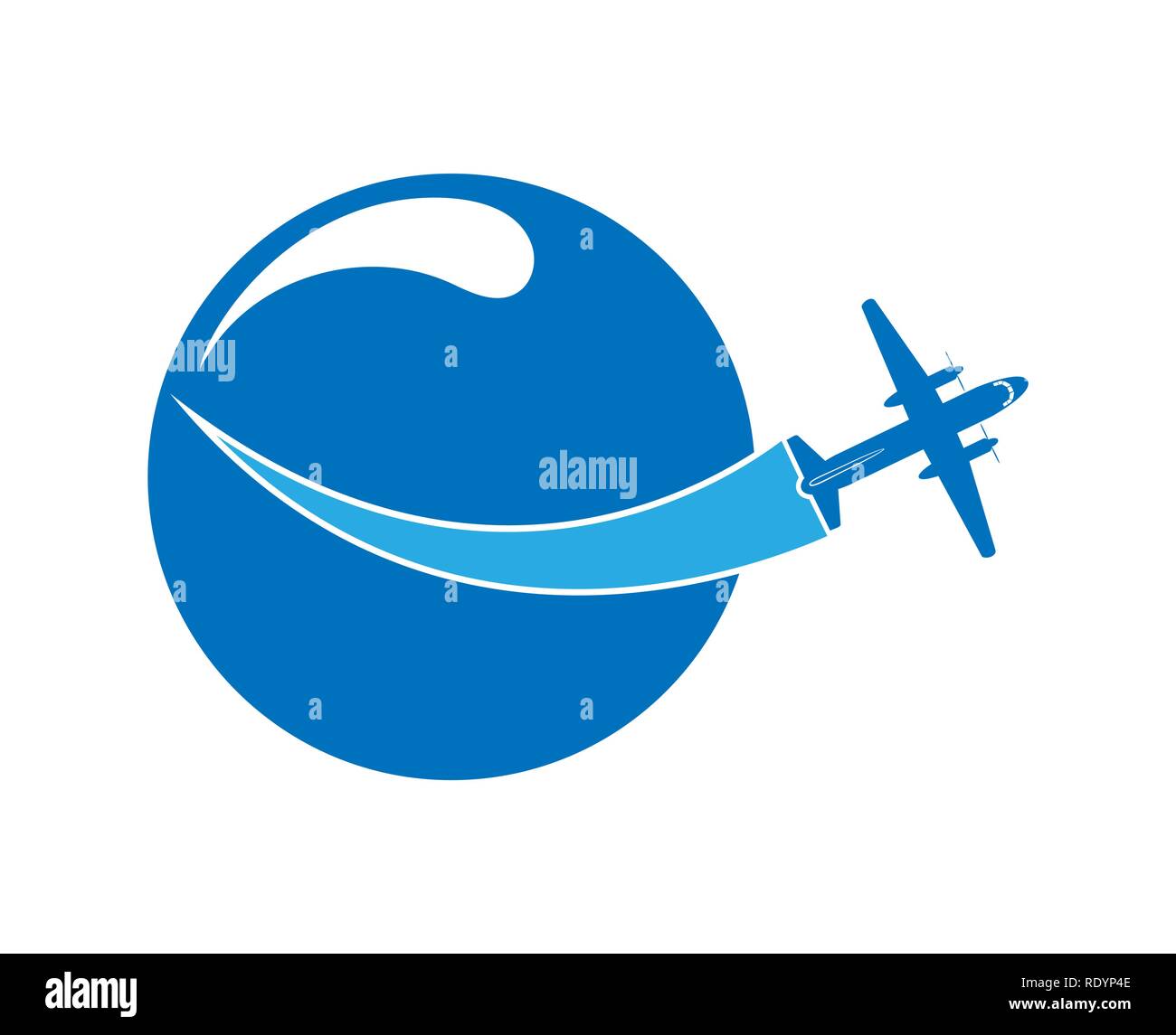 Logo sur le thème de l'aviation, le tourisme et les voyages. Le transport aérien. Illustration de Vecteur