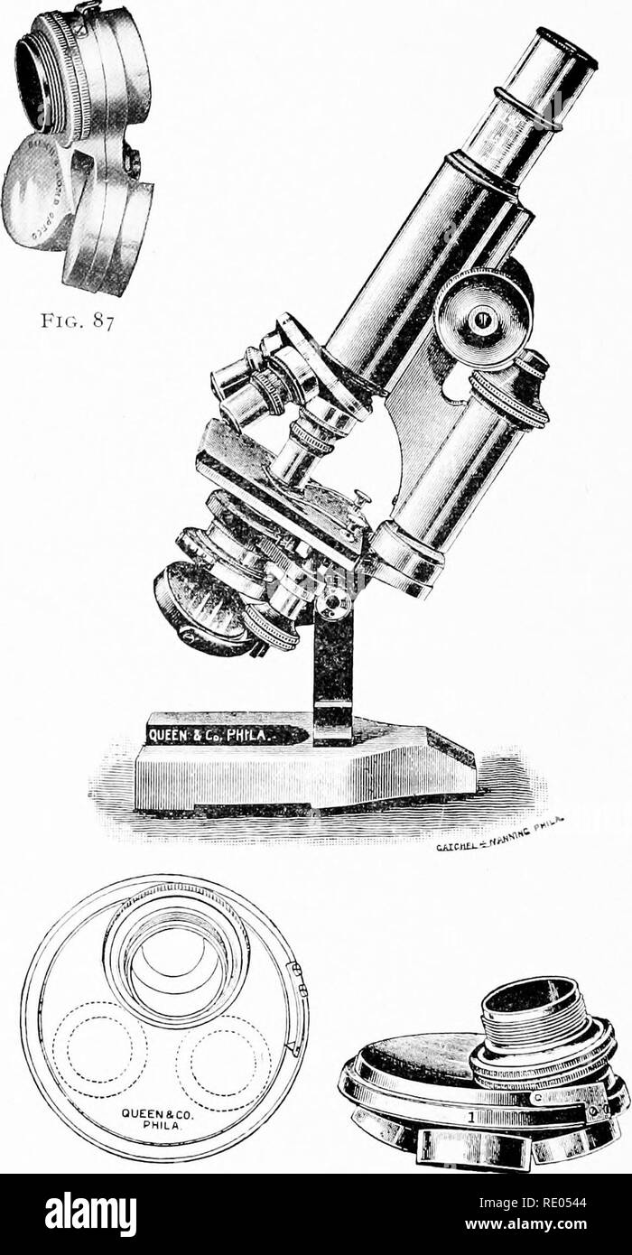 Le microscope : une introduction aux méthodes microscopiques et à  l'histologie. Microscopes. Rendez-L.//.'()RA '/'&Lt ;)Très iMICROSCOPES [  CI I. II. Fig. 85, 86. Quei. ^.een &AMP ; Co's Continental Mia la
