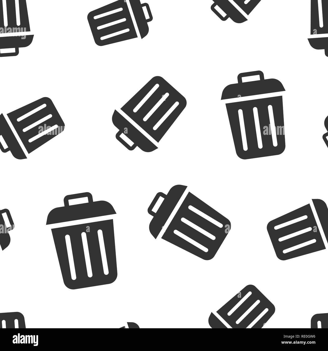 L'icône poubelle poubelle de fond transparent. Corbeille d'illustration vectorielle du godet. Panier à déchets modèle symbole. Illustration de Vecteur