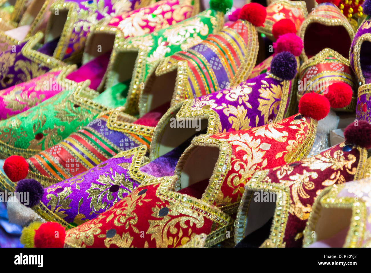 Chaussures dans le Grand Bazar à Istanbul, Turquie Banque D'Images