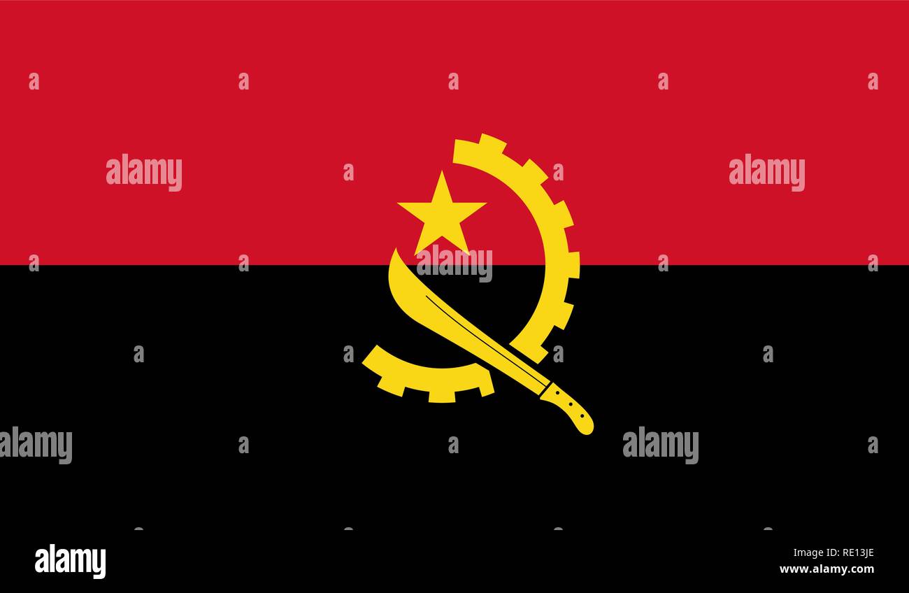 Drapeau de l'Angola d'illustration vectorielle Illustration de Vecteur