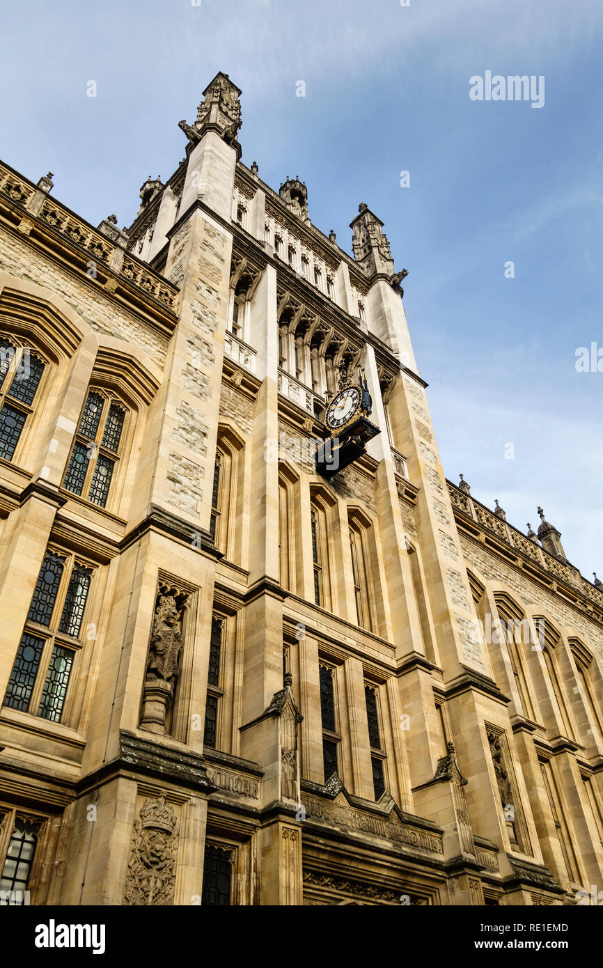 King's College London, UK - le 1851 façade de la bibliothèque Maughan, sur le Strand campus off Chancery Lane. Jusqu'en 2003 c'était le Public Record Office Banque D'Images