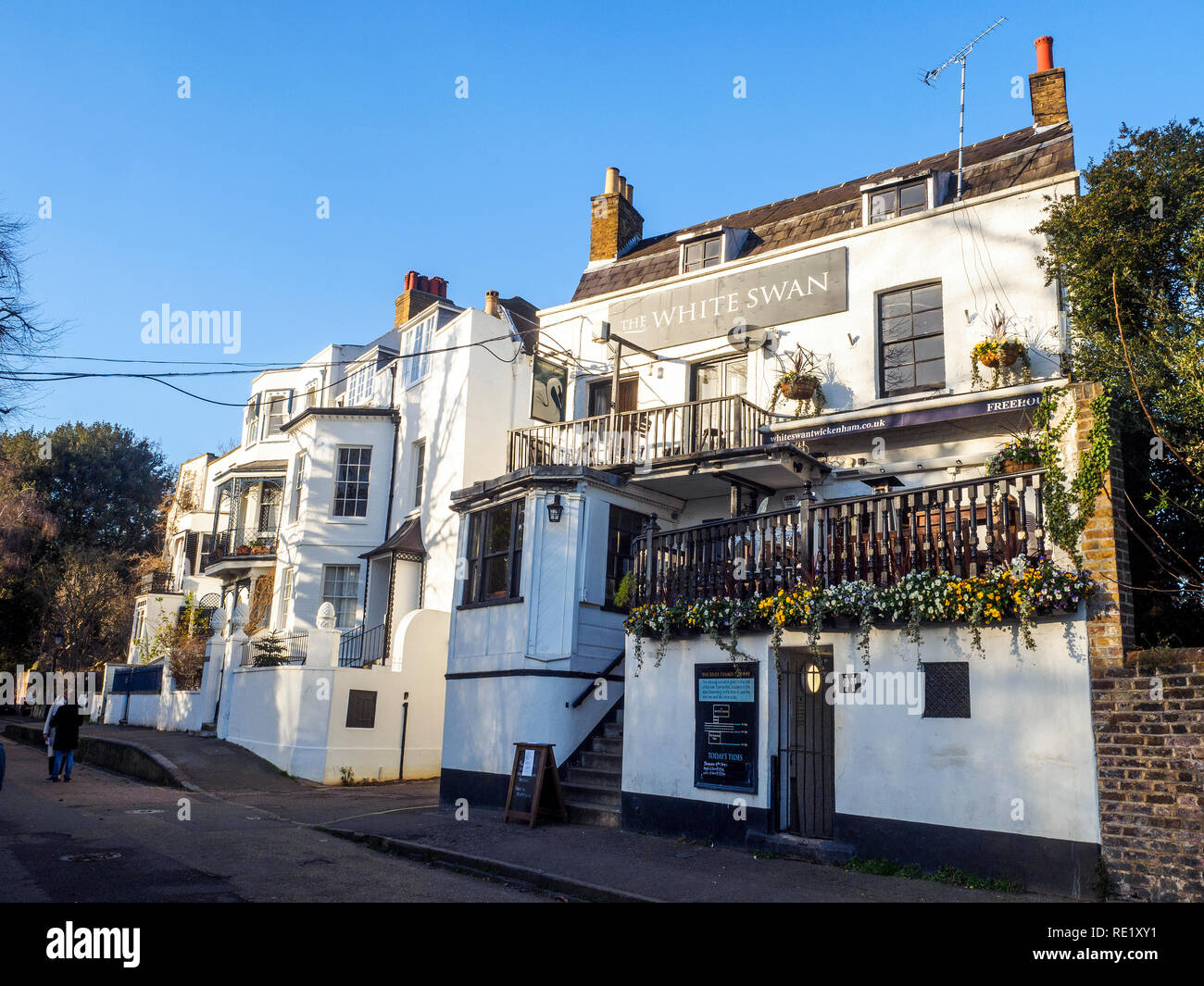 Le White Swan pub à Twickenham - Londres, Angleterre Banque D'Images