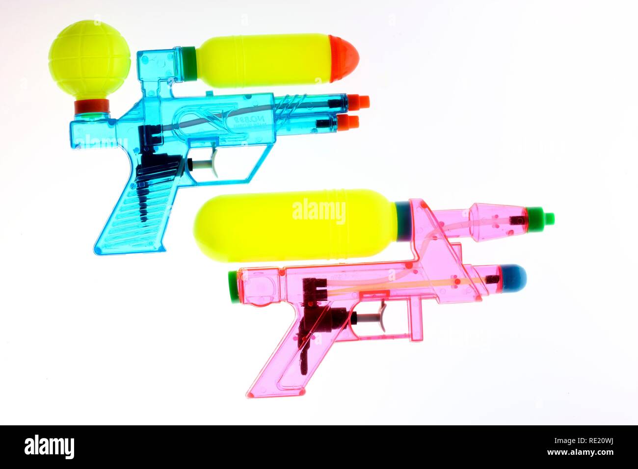 Toy guns, pistolets à eau pompe Banque D'Images