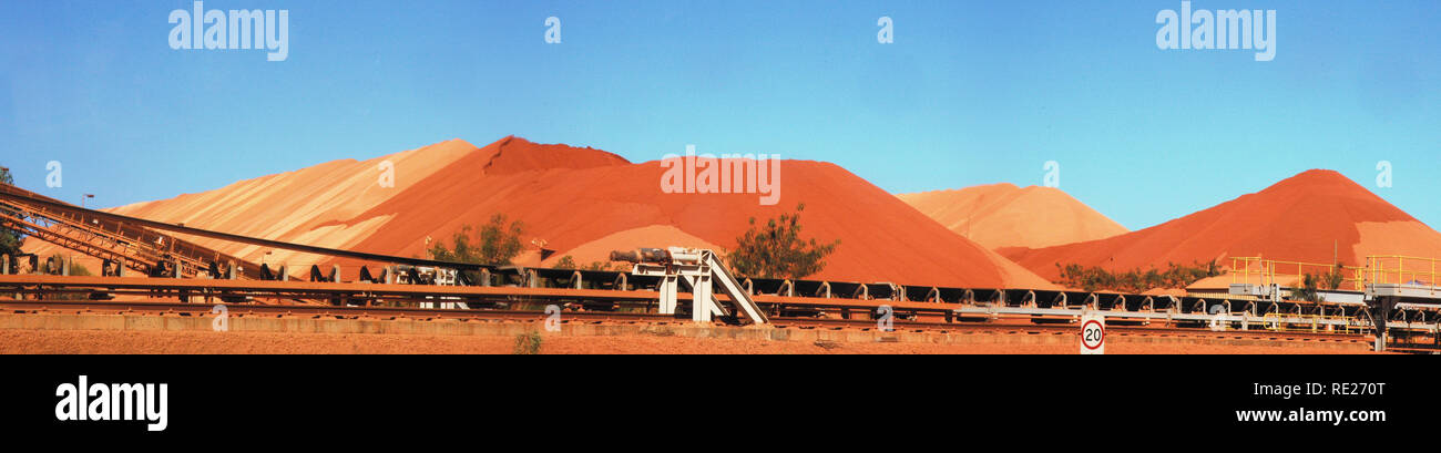 Mine de bauxite, Weipa, Queensland, Australie Banque D'Images