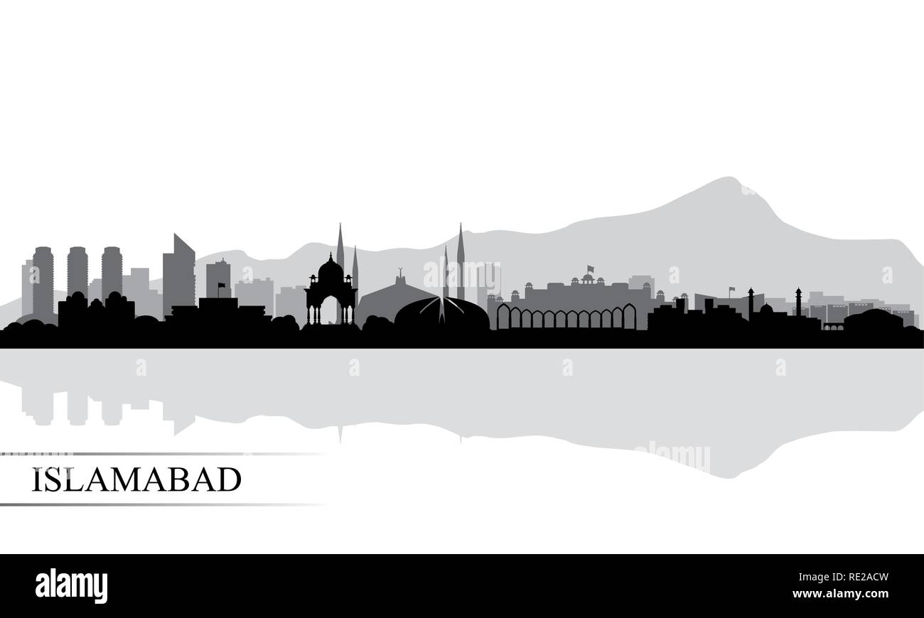 La ville d'Islamabad, fond silhouette vector illustration Illustration de Vecteur