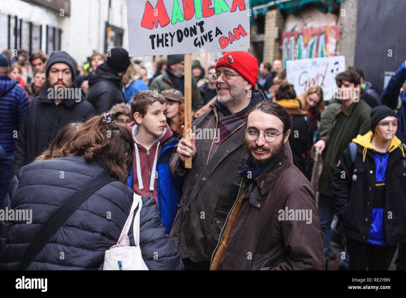 Cardiff, Royaume-Uni. 19 janvier, 2019. Enregistrer & Gwdihŵ Guildford mars Crescent à Cardiff en tant que lieu de musique indépendante et de petites entreprises fermer localement dans le nom de l'embourgeoisement. Credit : Taz Rahman/Alamy Live News Banque D'Images