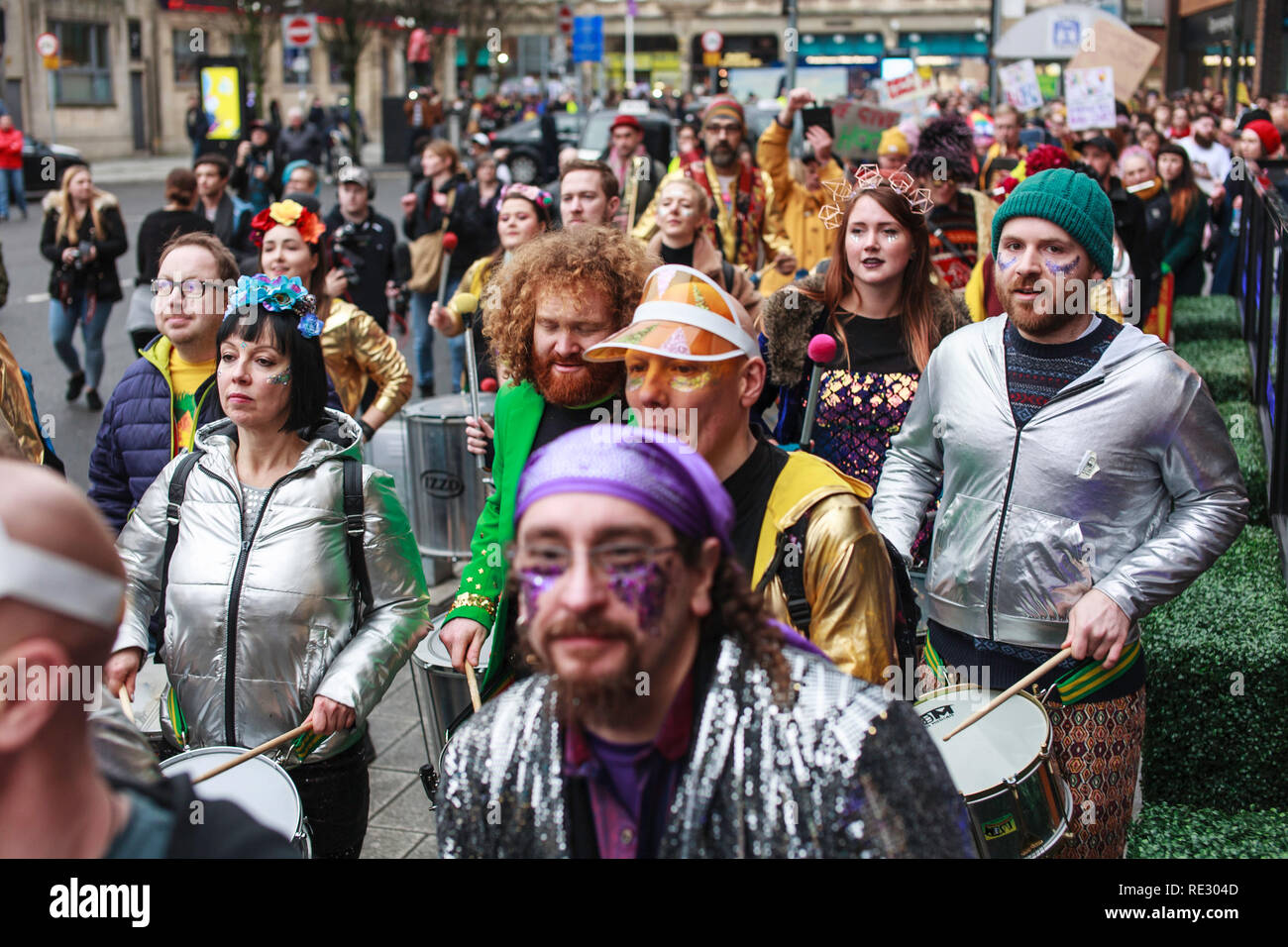 Cardiff, Royaume-Uni. 19 janvier, 2019. Enregistrer & Gwdihŵ Guildford mars Crescent à Cardiff en tant que lieu de musique indépendante et de petites entreprises fermer localement dans le nom de l'embourgeoisement. Credit : Taz Rahman/Alamy Live News Banque D'Images