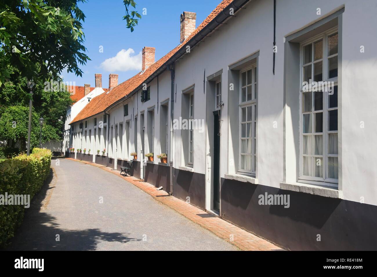 Hoogstraten Béguinage, site classé au patrimoine mondial, la Belgique, l'Europe Banque D'Images