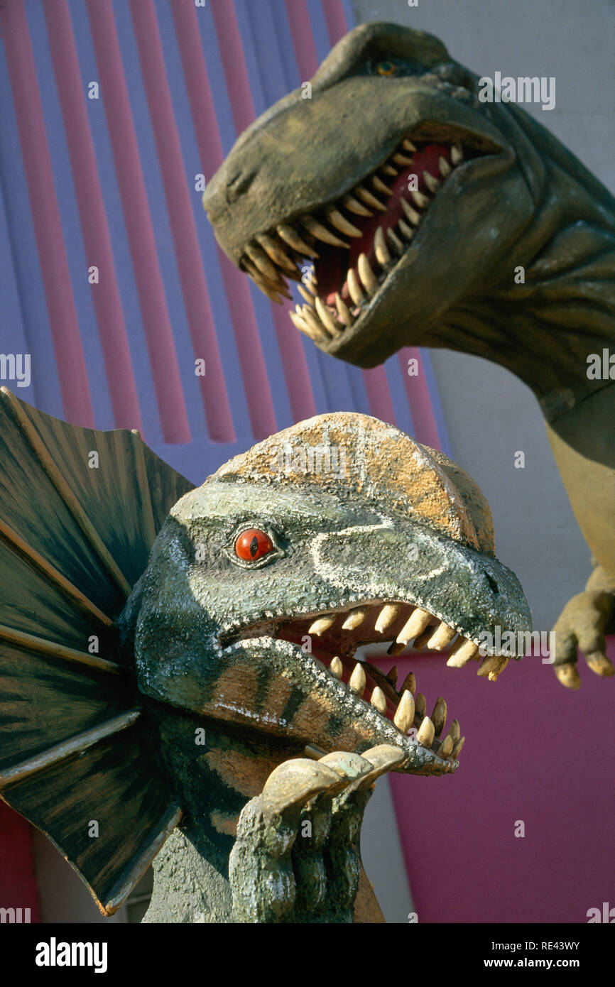 Des répliques de dinosaures dans l'espace, USA Banque D'Images