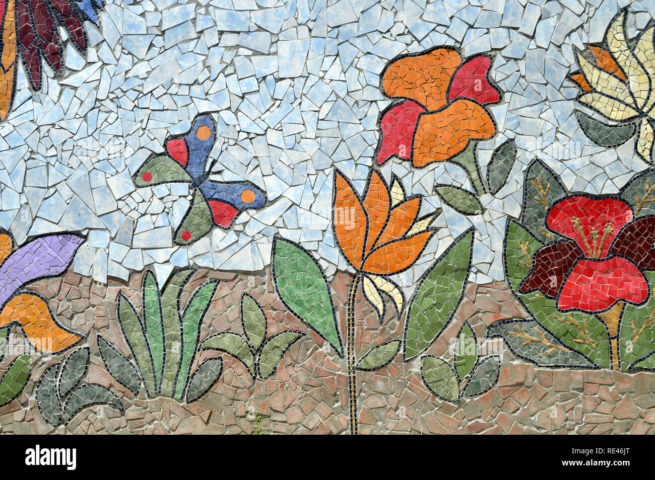 Détails mosaïque nature coloré Banque D'Images