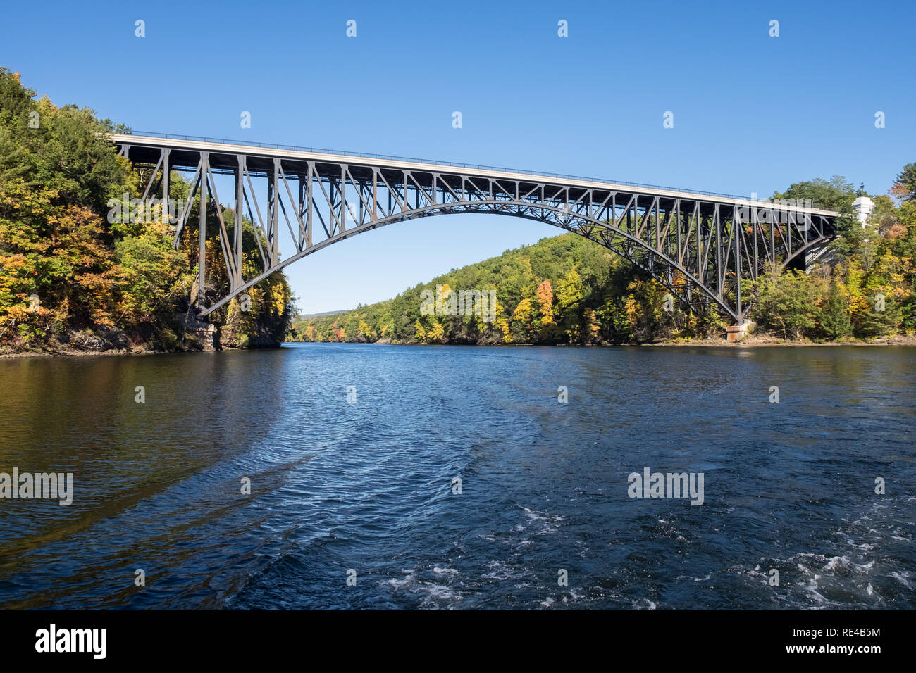 Le roi français Pont sur la rivière Connecticut à Erving et Gill, Massachusetts Banque D'Images