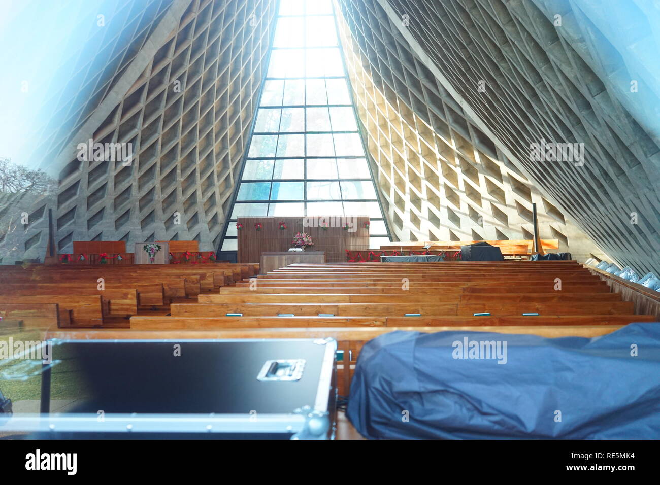 Vue de l'intérieur de la chapelle Luce. Banque D'Images