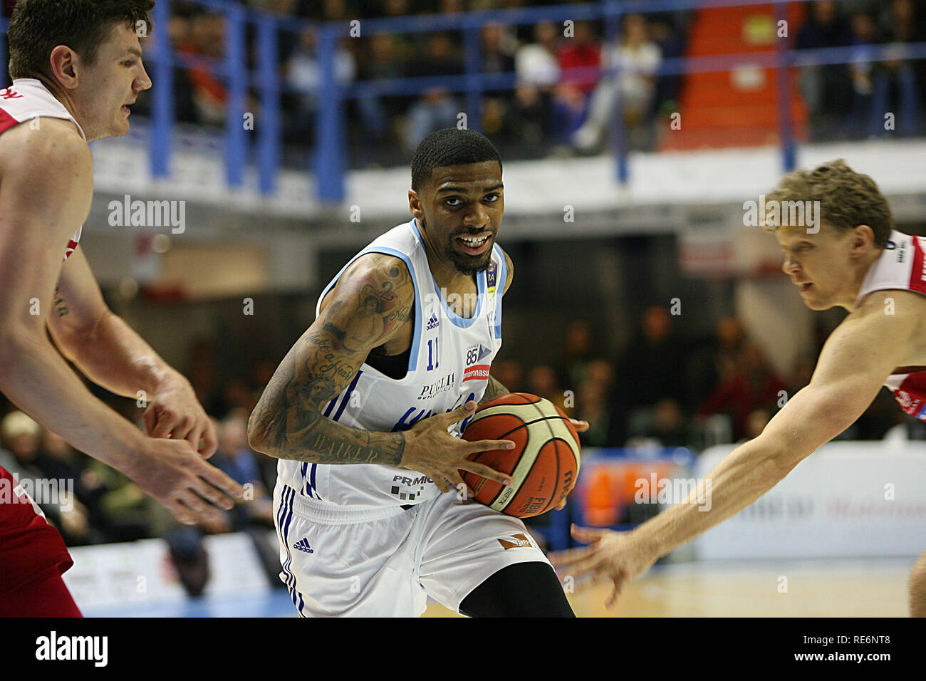 Brindisi (Italie). 20 Jan, 2019. Renato Ingenito - LaPresse 20012019(Brindisi Italia)Happy Sport Casa Brindisi vs Armani Milano - Lega Serie A PosteMobile Panier de saison régulière 16^ PalaPentassuglia 2018 - 2019 giornata BrindisiNella azioneRenato foto : Walker dans Ingenito - LaPresse 20 01 2019 Brindisi (Italie)Happy Sport Casa Brindisi vs Armani Milano - National Legue une saison régulière 16 PosteMobile&# x221e ; 2019 PalaPentassuglia 2018 ronde - BrindisiIn la photo : Walker en action Crédit : LaPresse/Alamy Live News Banque D'Images