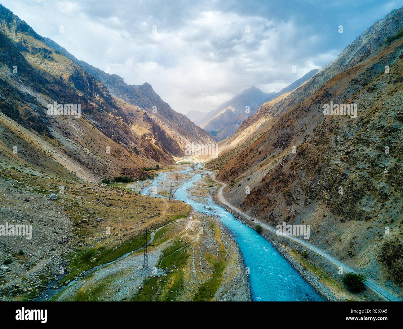 Col Khaburabot passage sur la route du Pamir au Tadjikistan, prises en août 2018 prises en hdr Banque D'Images