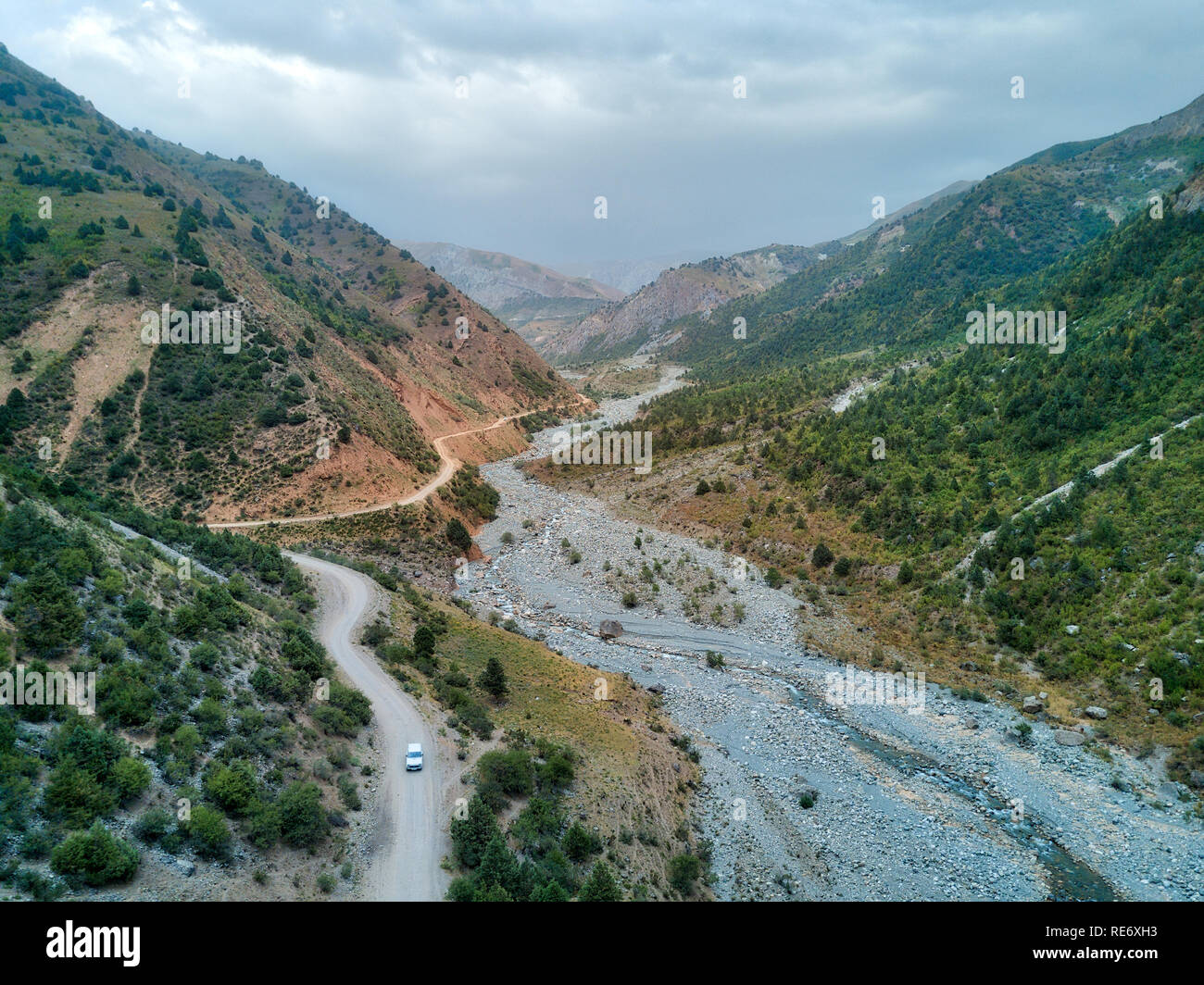 Col Khaburabot passage sur la route du Pamir au Tadjikistan, prises en août 2018 prises en hdr Banque D'Images