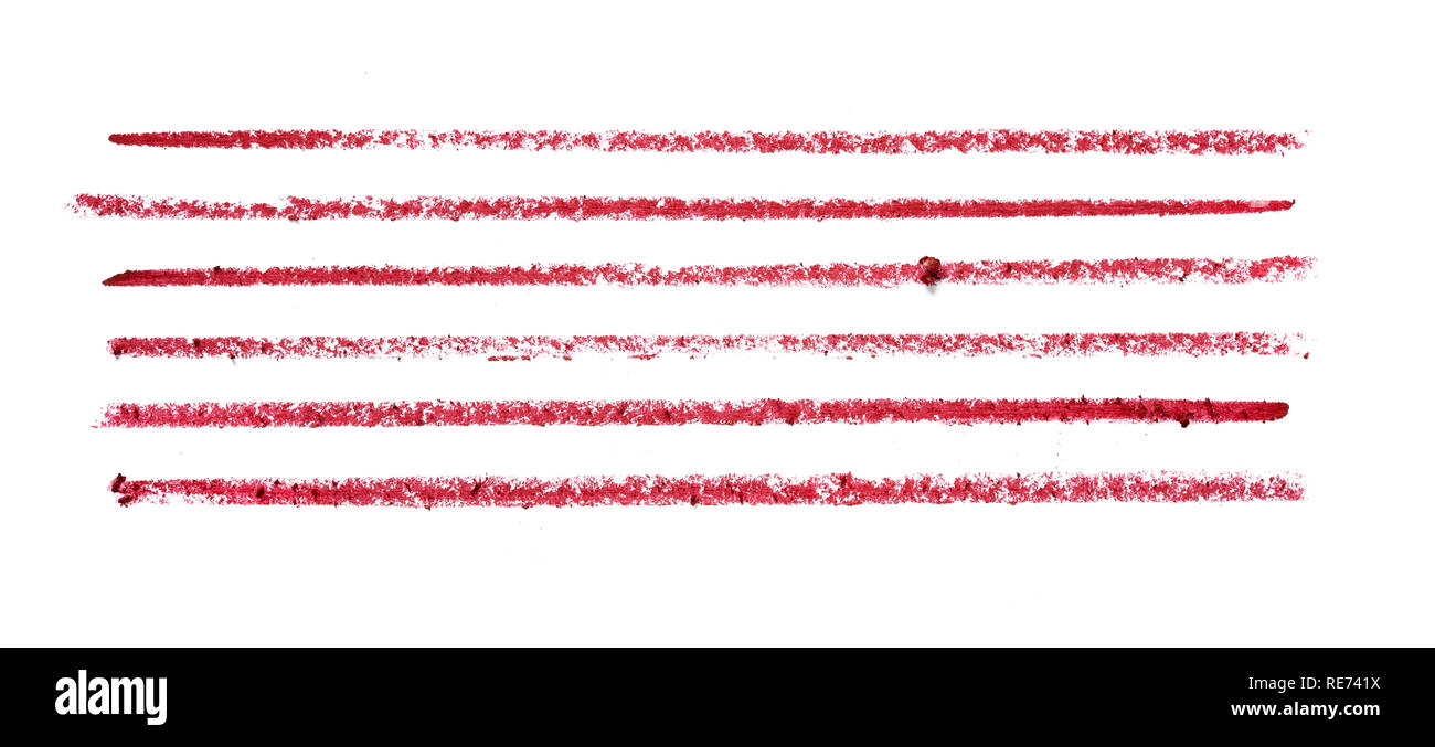 Les lignes tracées dans un crayon rouge sur un carton blanc Banque D'Images