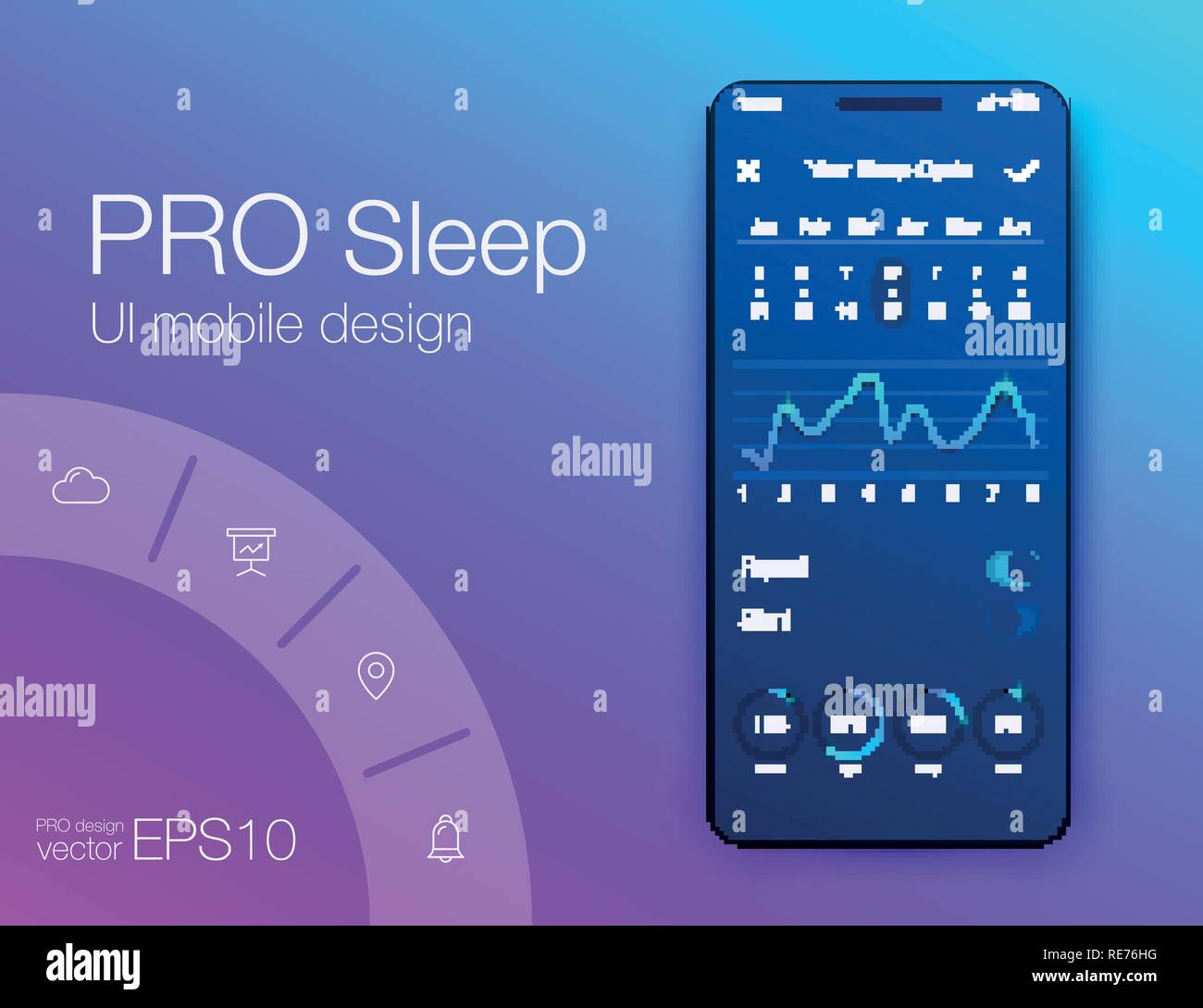 Remise en forme et de vecteur de l'application Smart Phone Illustration de Vecteur