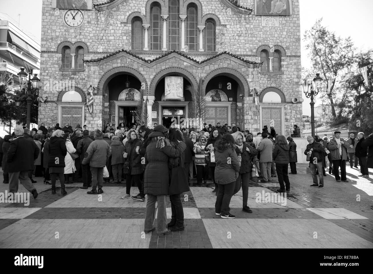 Cérémonie religieuse, Kallithea Athènes Grèce Banque D'Images
