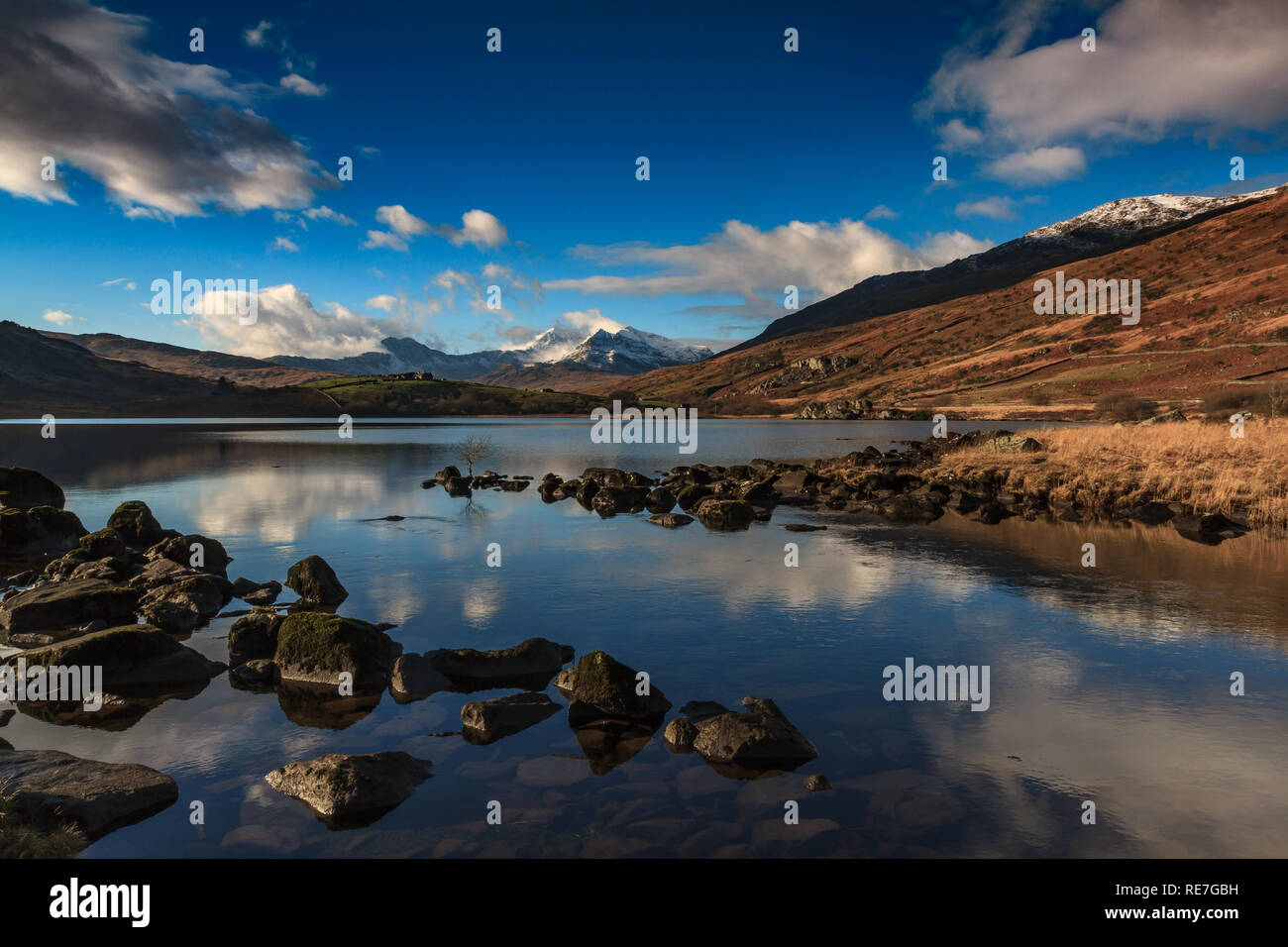 Snowdon de partout au pays de Galles, Llyn Mymbyr Banque D'Images