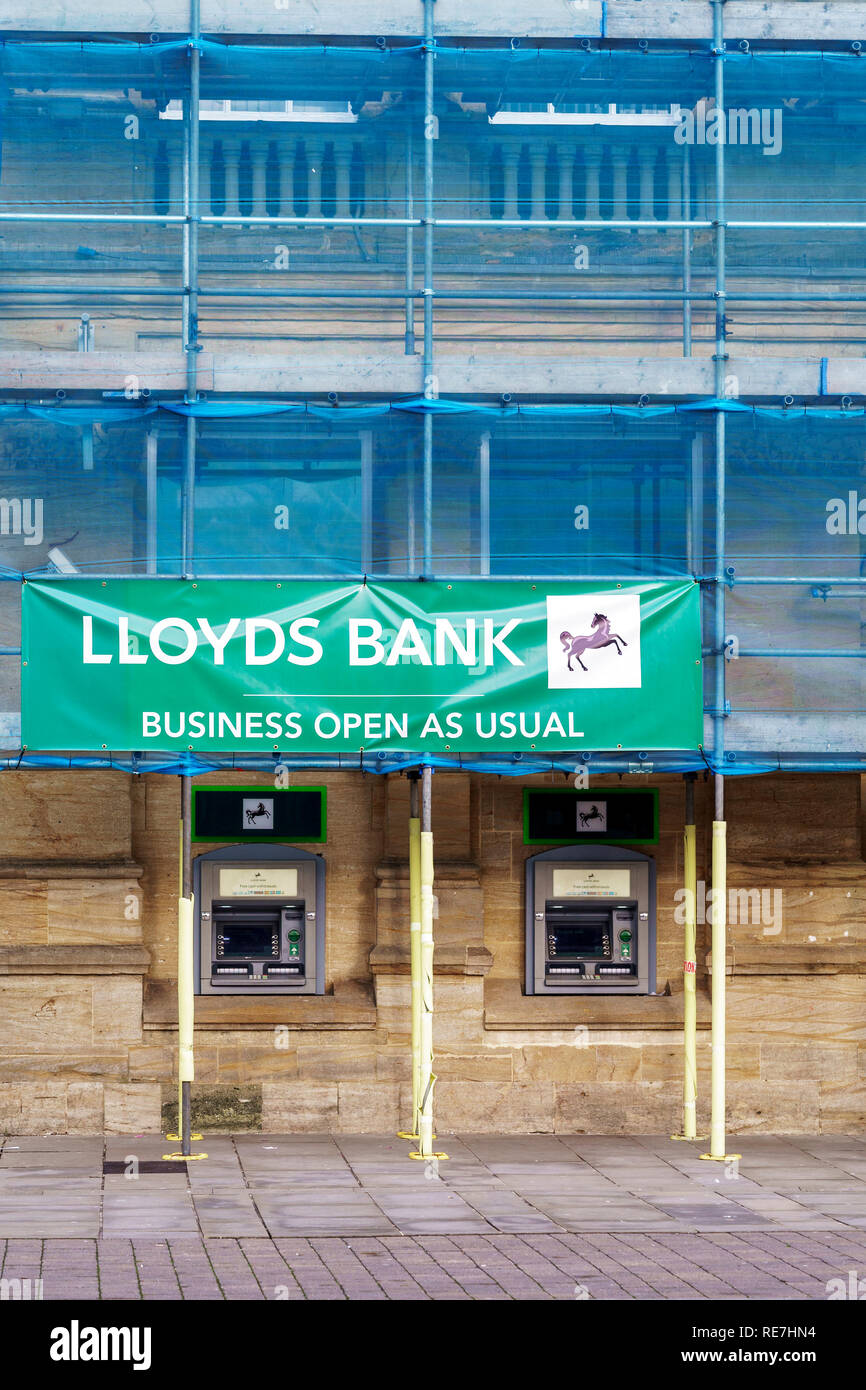 Rénovation d'une succursale de la banque Lloyds Banque D'Images
