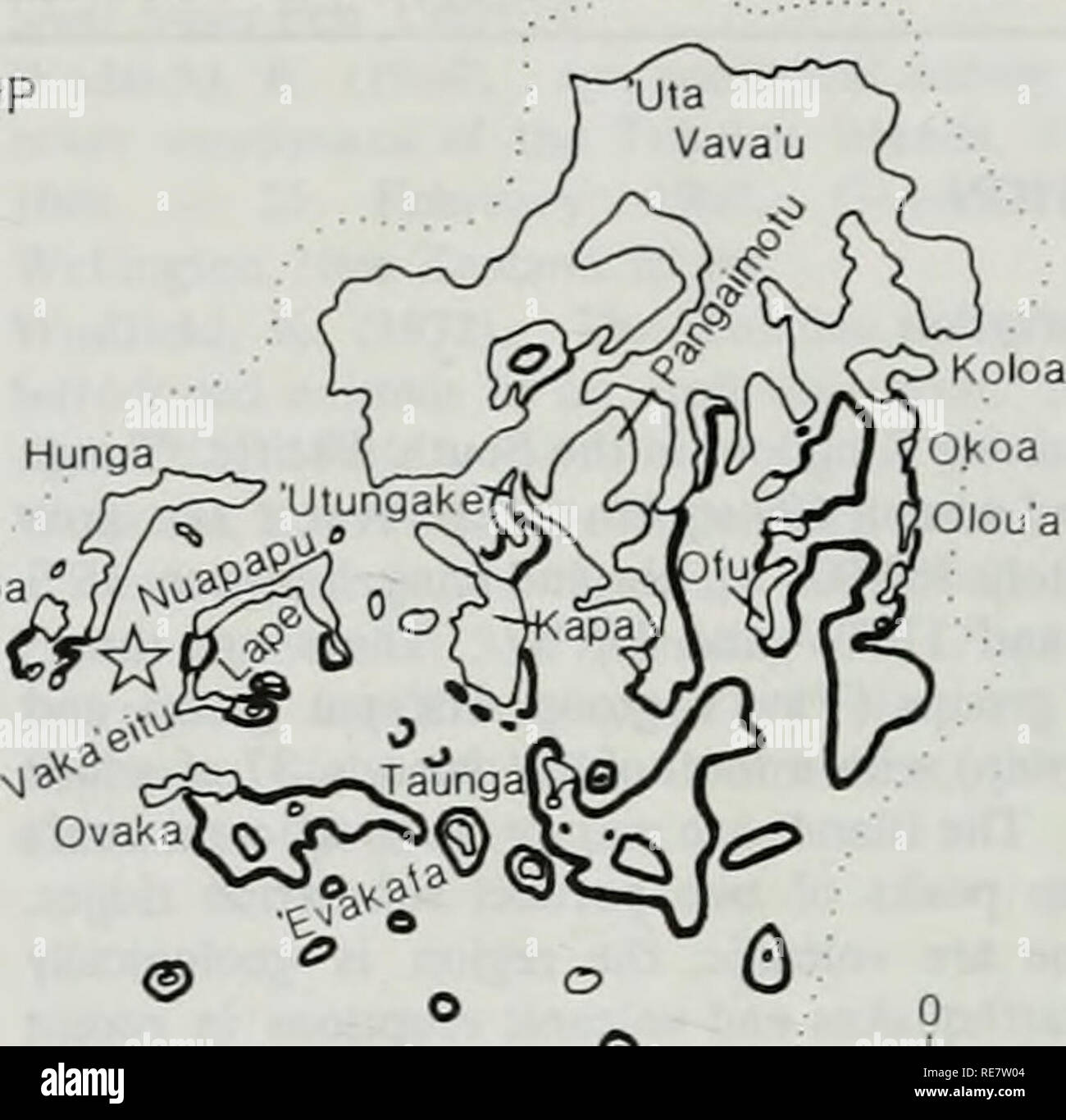 . Les récifs coralliens du monde. Volume 3 : le centre et l'ouest du Pacifique. Corat coralliens du monde TONGA coralliens à environ 200m de l'isobathe ^^ Parc ou zone protégée â tA^ Projet de parc ou d'une zone protégée |176Â° W [l75Â°W ' |174Â°W Q Niuafo'ou Tafahi^ 16Â°S Niuatoputapu 0 50 100 km I I I â 18Â°S Fonualet OToku Vava'u GROUP Lalep   Kao. ., Tofua"^ Â Â Â .Â ;âo' O^^â"ou S Fonuato ou Haapai Hunga. ^ â '.â¢â 'HA'APAI Tonga Hunga v ;'tongatapu groupe â¢Eua.(3^ Vava'u GROUP Fofoa. 5 km FangasftOQ «^^3 e * /C ? E .nCÂ" Maniniia Taula Ha'APAI (&gt ;^Kao C3>Tofua Mo'unga'un Ha'ano. S'il vous plaît pas Banque D'Images