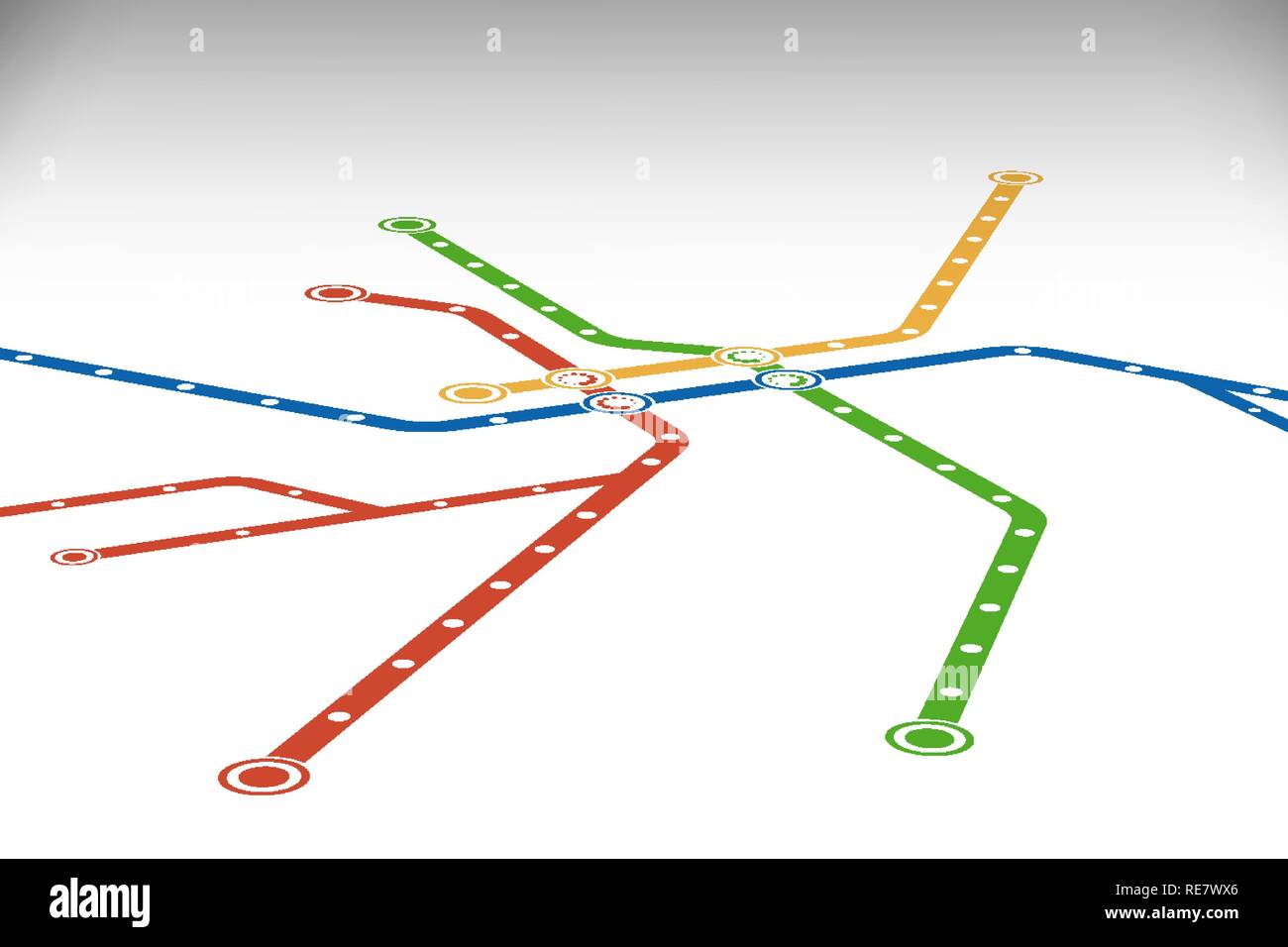 Carte du métro ou métro résumé modèle. Illustration de Vecteur